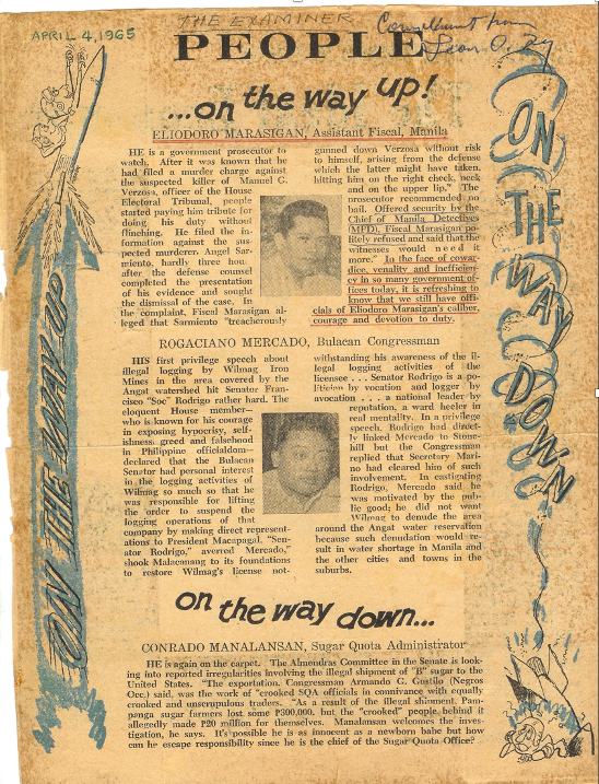 One of the recognitions Eliodoro received while serving as Assistant Fiscal of Manila.